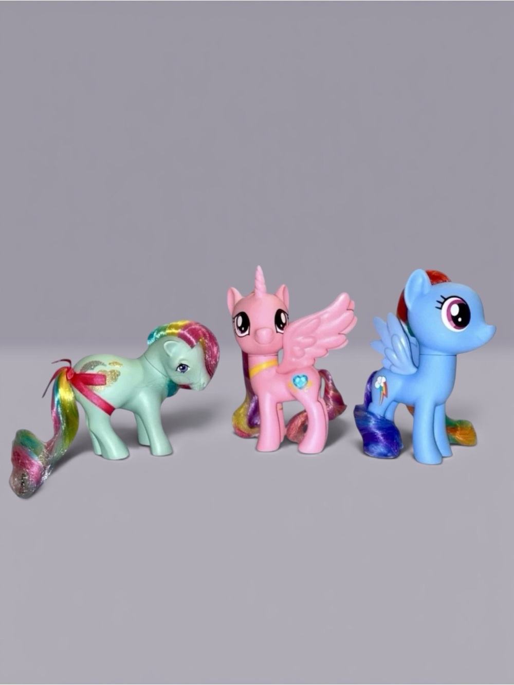 Hasbro My Little Pony Vintage G1 & G4 Figure Lot Of 3 Fizzy, Cadance, Dash